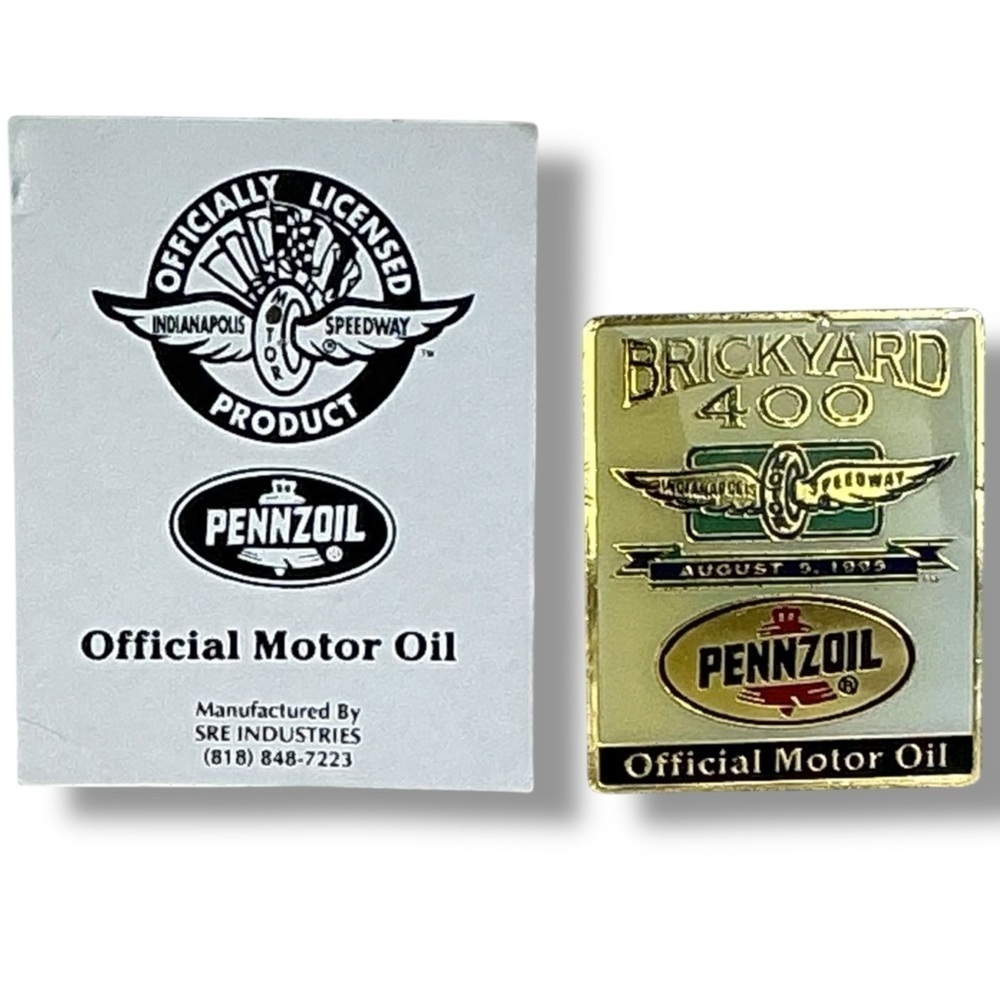 Vintage 1995 Pennzoil Nascar Race Brickyard 400 Pin Indianapolis Motor Speedway - Picture 16 of 16